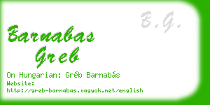 barnabas greb business card